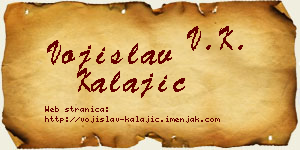 Vojislav Kalajić vizit kartica
